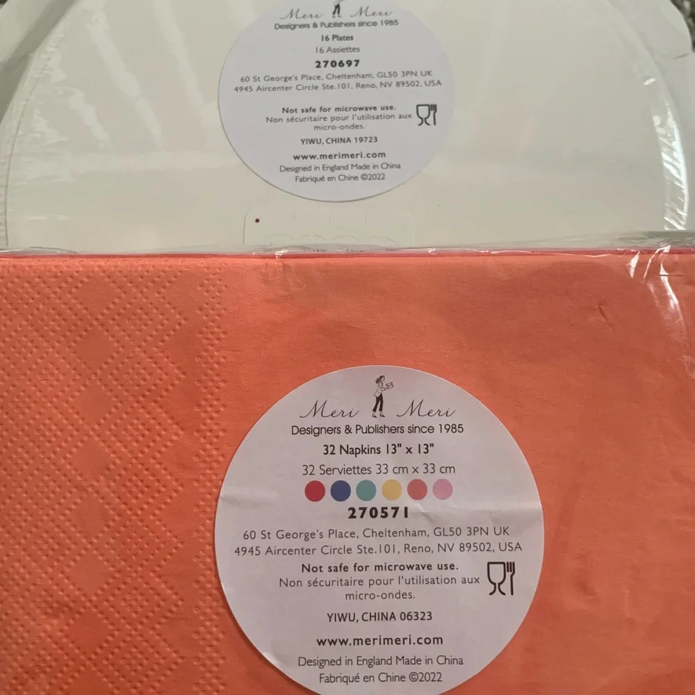 Meri Meri Birthday Plates & Napkins